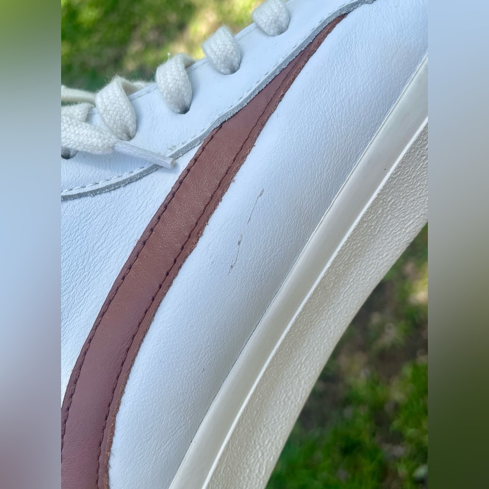 Madewell High Top Sneakers Shoes Women's Size 10 Leather White NWOB NWOT Casual - Picture 12 of 13